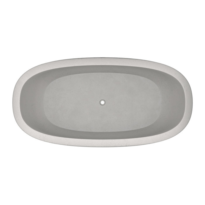 Native Trails Avalon NativeStone Freestanding Soaking Cement Bathtub